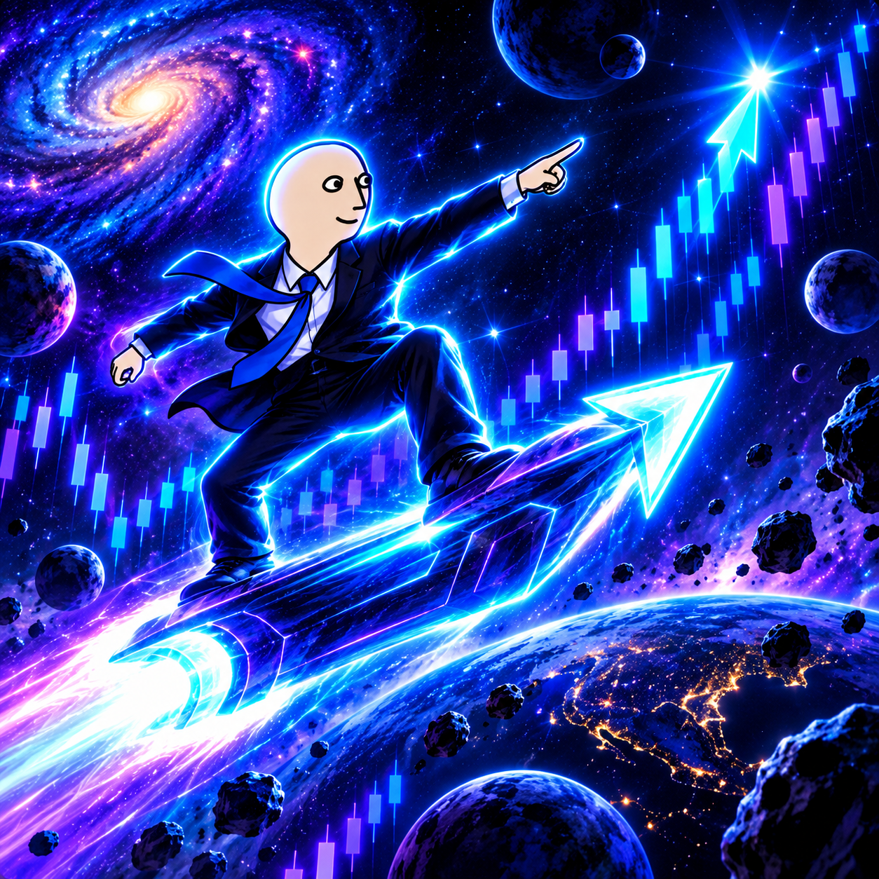 Stunk surfing a chart arrow through space